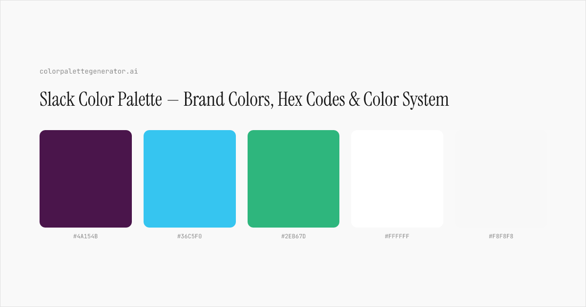 Slack Color Palette — Brand Colors, Hex Codes & Color System