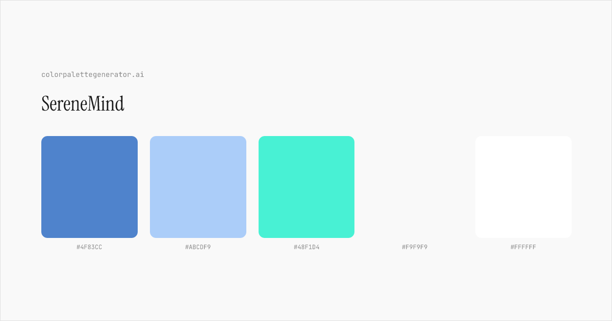 SereneMind — Color Palette | Color Palette Generator | Color Palette ...