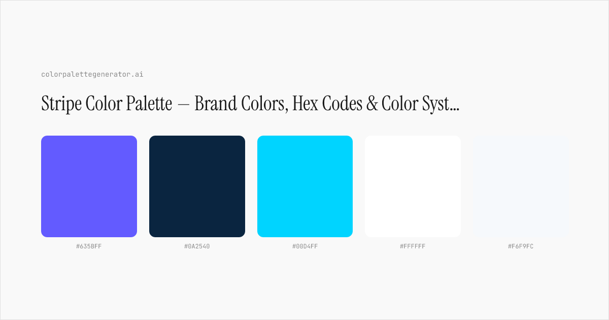 Stripe Color Palette — Brand Colors, Hex Codes & Color System