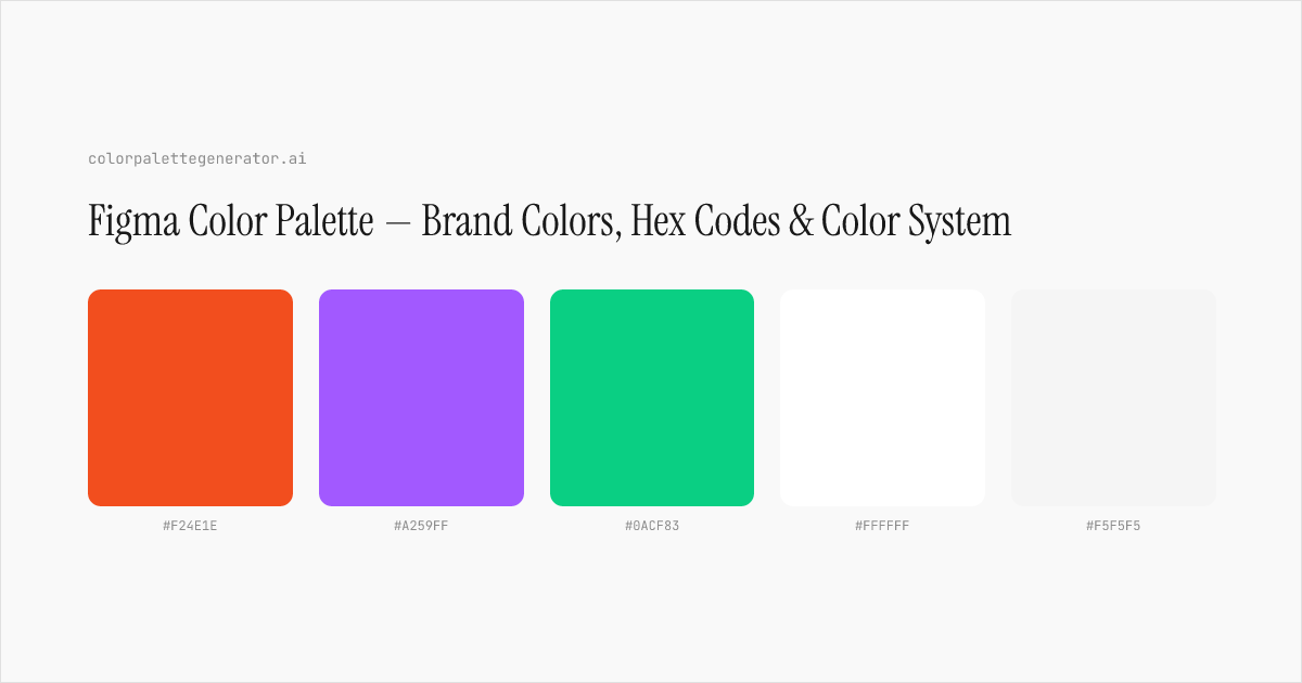 Figma Color Palette — Brand Colors, Hex Codes & Color System